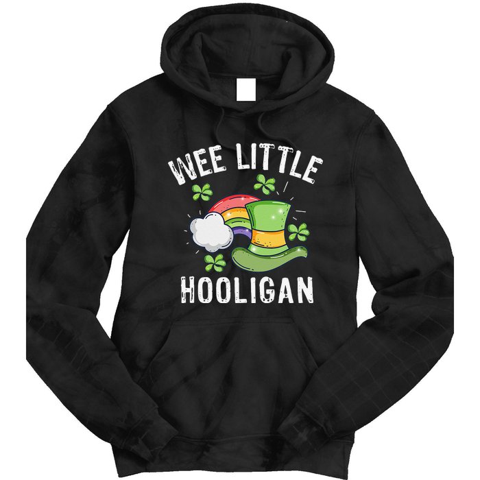 Wee Little Hooligan Saint Patrick's Day Funny Tie Dye Hoodie