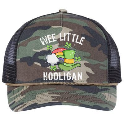 Wee Little Hooligan Saint Patrick's Day Funny Retro Rope Trucker Hat Cap