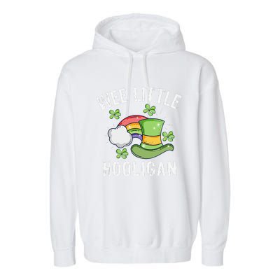 Wee Little Hooligan Saint Patrick's Day Funny Garment-Dyed Fleece Hoodie