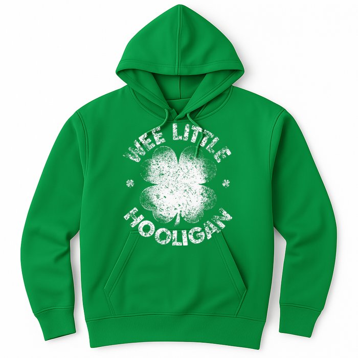 Wee Little Hooligan Funny St Patrick's Day Shamrock Hoodie