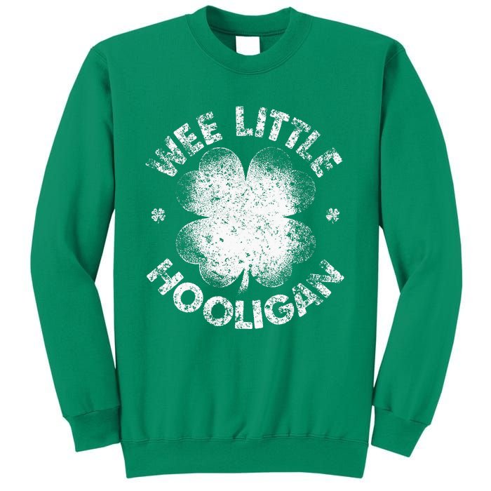 Wee Little Hooligan Funny St Patrick's Day Shamrock Sweatshirt