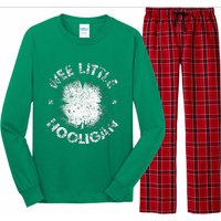 Wee Little Hooligan Funny St Patrick's Day Shamrock Long Sleeve Pajama Set