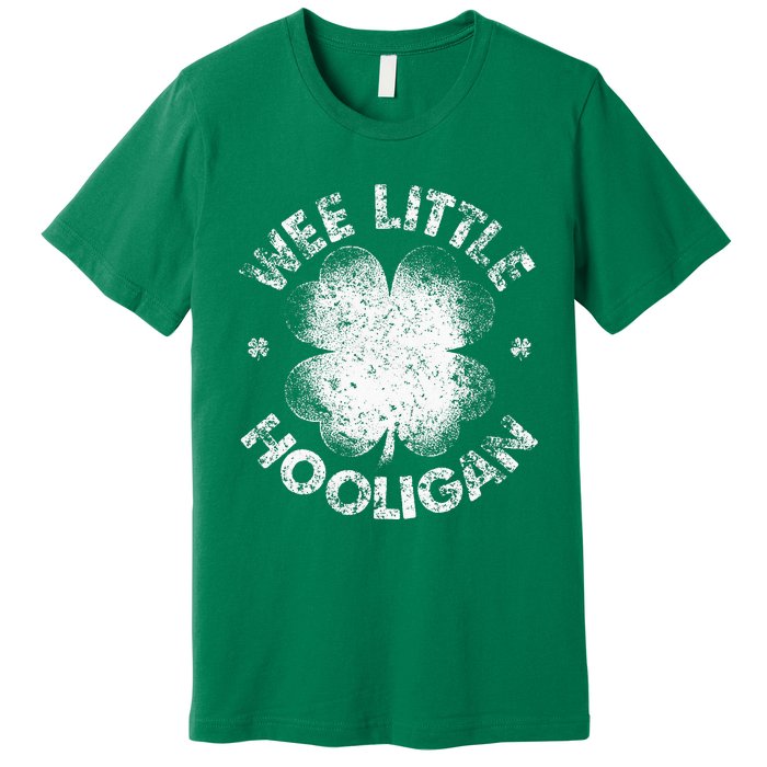 Wee Little Hooligan Funny St Patrick's Day Shamrock Premium T-Shirt