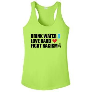 Water Love Hard Fight Racism Antigiftracism Meaningful Gift Ladies PosiCharge Competitor Racerback Tank