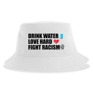 Water Love Hard Fight Racism Antigiftracism Meaningful Gift Sustainable Bucket Hat