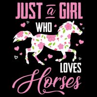 Who Loves Horses Floral Horse Equestrian Quote Impact Tech Backpack