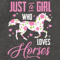 Who Loves Horses Floral Horse Equestrian Quote Vector Backpack