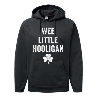 Wee Little Hooligan St Patricks Day Irish Baby Performance Fleece Hoodie