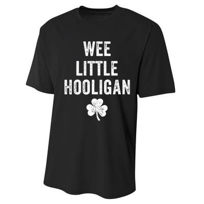 Wee Little Hooligan St Patricks Day Irish Baby Performance Sprint T-Shirt