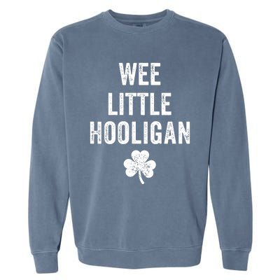 Wee Little Hooligan St Patricks Day Irish Baby Garment-Dyed Sweatshirt