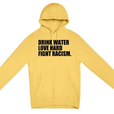 Water Love Hard Fight Racism Gift Premium Pullover Hoodie