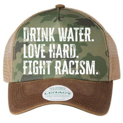 Water Love Hard Fight Racism Antigiftracism Great Gift Legacy Tie Dye Trucker Hat