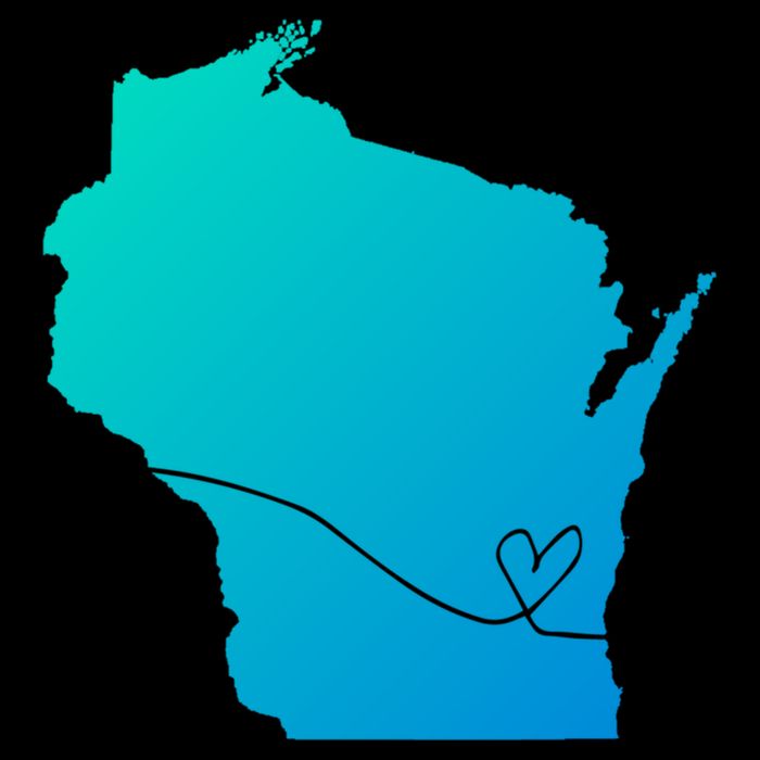 Wisconsin Love Heart Home State Midwest Wisco Vintage Retro Gift Mug