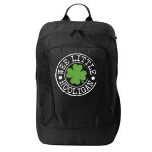 Wee Little Hooligan Funny Clovers Teen St Patrick's Day City Backpack