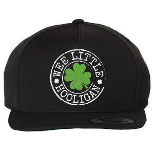 Wee Little Hooligan Funny Clovers Teen St Patrick's Day Wool Snapback Cap