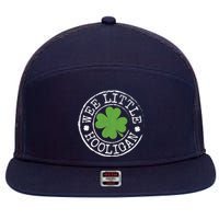 Wee Little Hooligan Funny Clovers Teen St Patrick's Day 7 Panel Mesh Trucker Snapback Hat