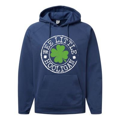 Wee Little Hooligan Funny Clovers Teen St Patrick's Day Performance Fleece Hoodie