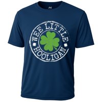 Wee Little Hooligan Funny Clovers Teen St Patrick's Day Cooling Performance Crew T-Shirt