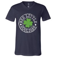 Wee Little Hooligan Funny Clovers Teen St Patrick's Day V-Neck T-Shirt