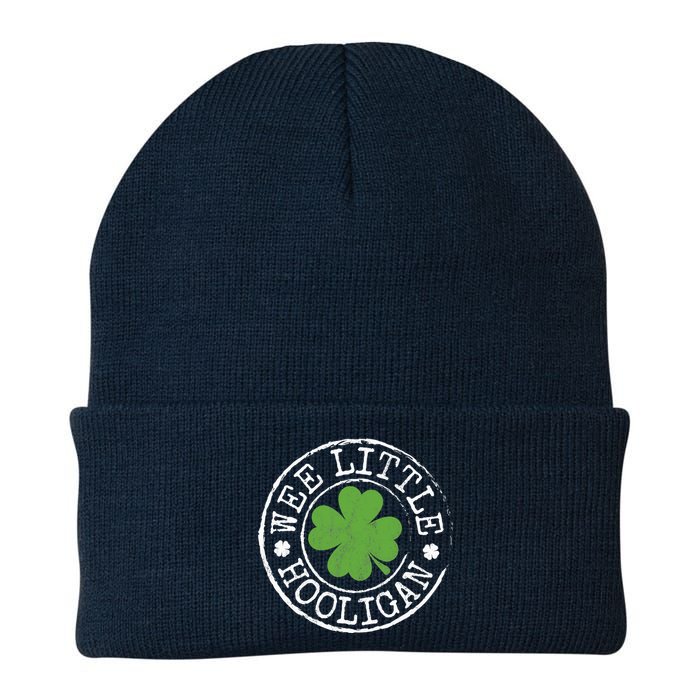 Wee Little Hooligan Funny Clovers Teen St Patrick's Day Knit Cap Winter Beanie