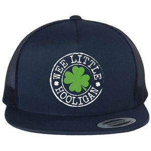 Wee Little Hooligan Funny Clovers Teen St Patrick's Day Flat Bill Trucker Hat