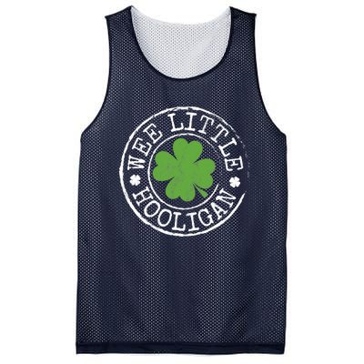 Wee Little Hooligan Funny Clovers Teen St Patrick's Day Mesh Reversible Basketball Jersey Tank