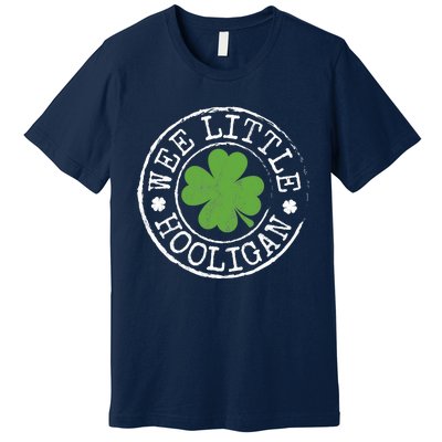 Wee Little Hooligan Funny Clovers Teen St Patrick's Day Premium T-Shirt