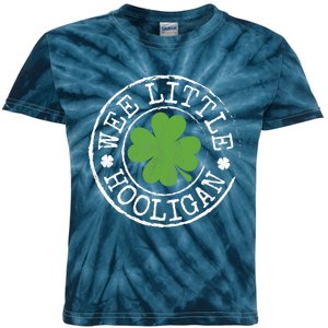 Wee Little Hooligan Funny Clovers Teen St Patrick's Day Kids Tie-Dye T-Shirt