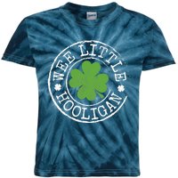 Wee Little Hooligan Funny Clovers Teen St Patrick's Day Kids Tie-Dye T-Shirt