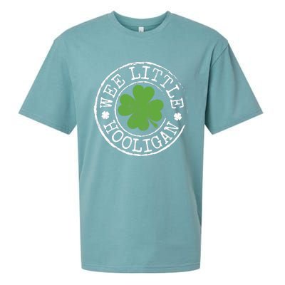 Wee Little Hooligan Funny Clovers Teen St Patrick's Day Sueded Cloud Jersey T-Shirt