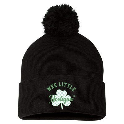 Wee Little Hooligan St Patricks Day Vintage Pom Pom 12in Knit Beanie