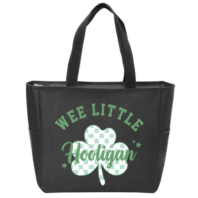 Wee Little Hooligan St Patricks Day Vintage Zip Tote Bag