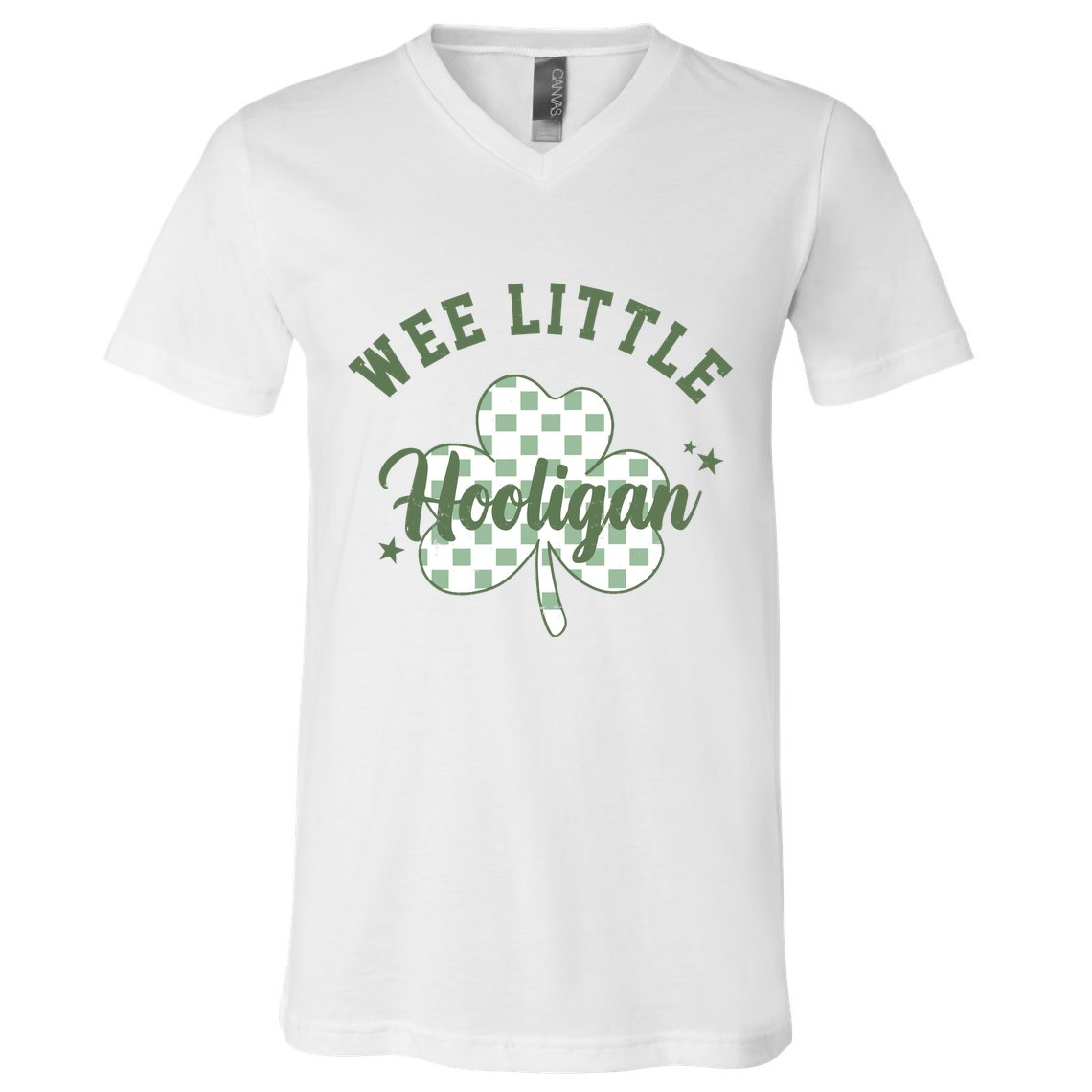 Wee Little Hooligan St Patricks Day Vintage V-Neck T-Shirt