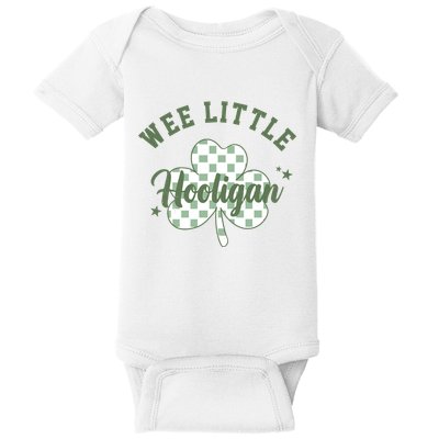 Wee Little Hooligan St Patricks Day Vintage Baby Bodysuit