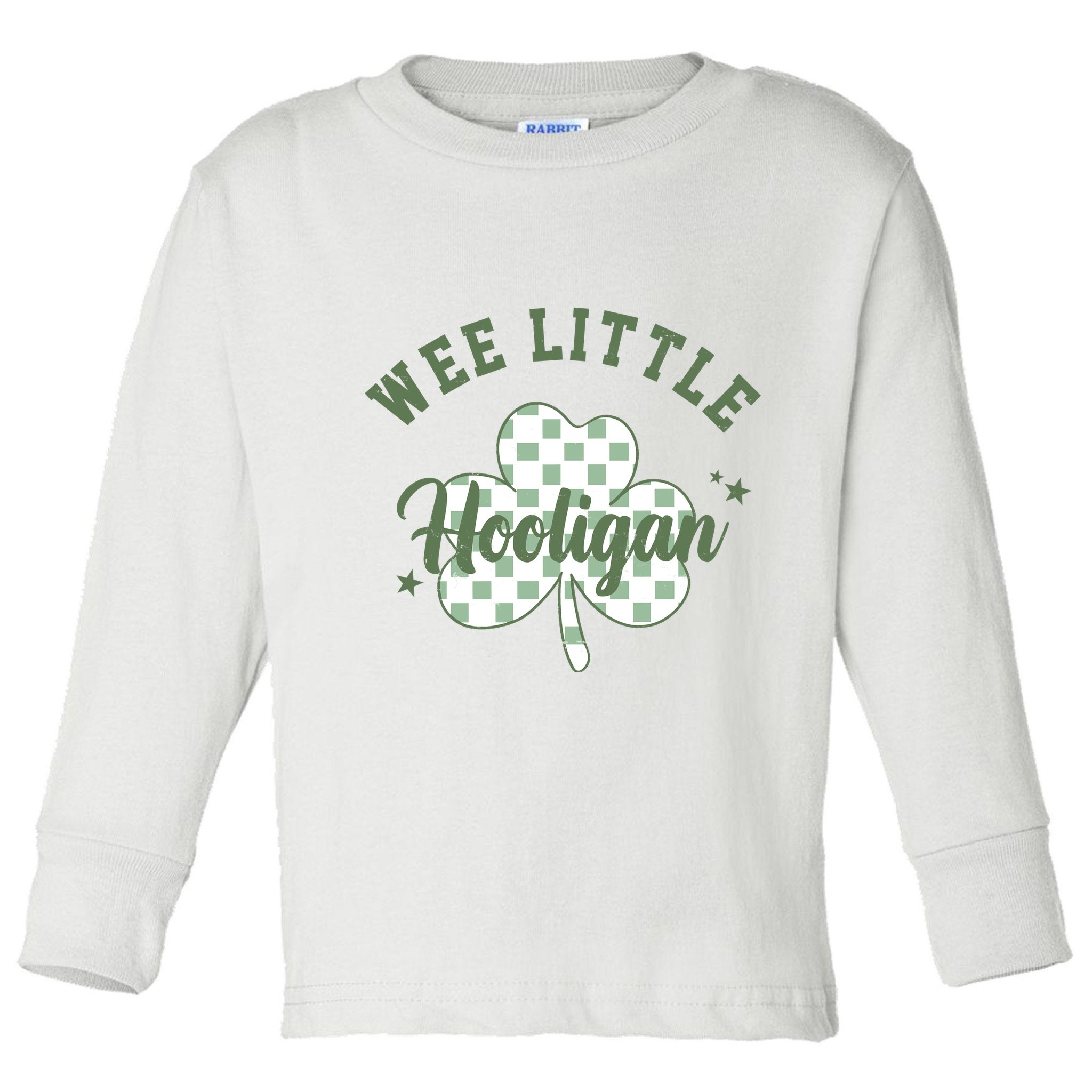 Wee Little Hooligan St Patricks Day Vintage Toddler Long Sleeve Shirt