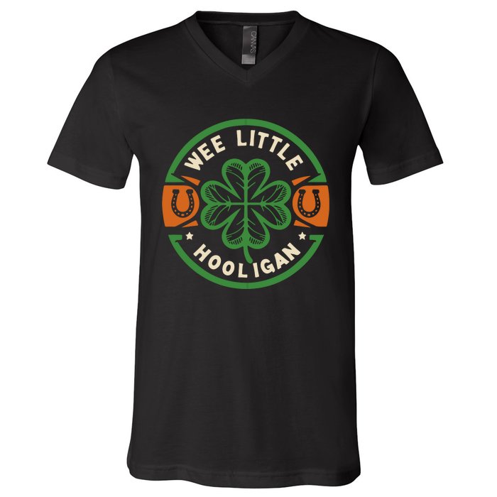 Wee Little Hooligans St Patricks V-Neck T-Shirt