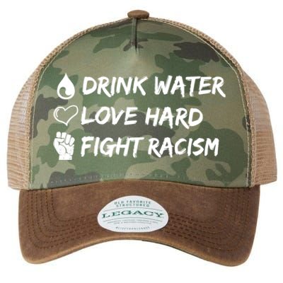 Water Love Hard Fight Racism Cute Gift Cute Gift Legacy Tie Dye Trucker Hat