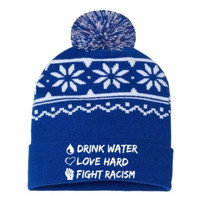 Water Love Hard Fight Racism Cute Gift Cute Gift USA-Made Snowflake Beanie