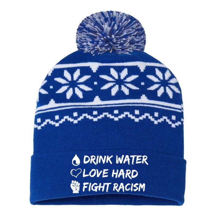 Water Love Hard Fight Racism Cute Gift Cute Gift USA-Made Snowflake Beanie