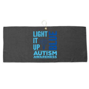 Women Light It Up Blue Autism Awareness Autistic Gift Large Microfiber Waffle Golf Towel