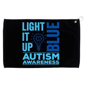 Women Light It Up Blue Autism Awareness Autistic Gift Grommeted Golf Towel