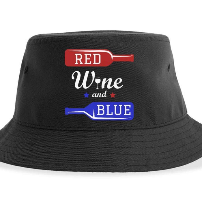 Wine Lover Independence Day Sustainable Bucket Hat