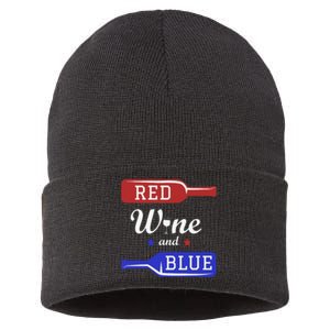 Wine Lover Independence Day Sustainable Knit Beanie