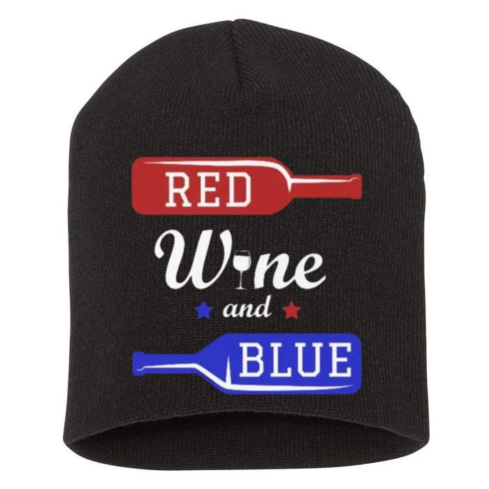 Wine Lover Independence Day Short Acrylic Beanie