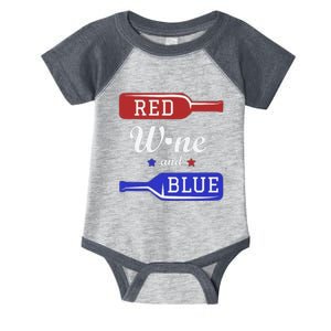 Wine Lover Independence Day Infant Baby Jersey Bodysuit