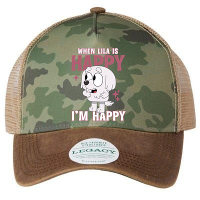 When Lila Is Happy Im Happy Funny Dog Legacy Tie Dye Trucker Hat