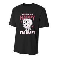 When Lila Is Happy Im Happy Funny Dog Youth Performance Sprint T-Shirt