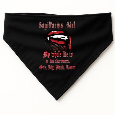 Whole Life Is A Darkroom Gothic Horoscope Sagittarius Gift USA-Made Doggie Bandana