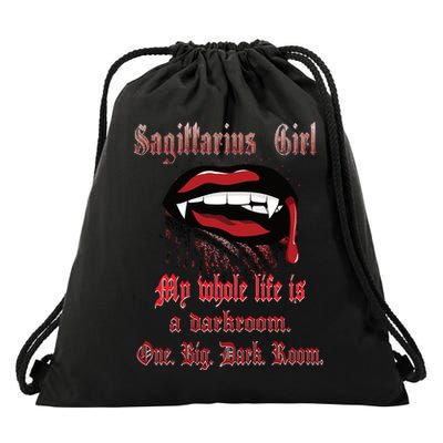 Whole Life Is A Darkroom Gothic Horoscope Sagittarius Gift Drawstring Bag