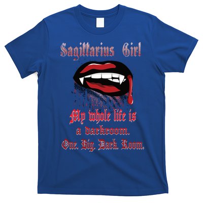 Whole Life Is A Darkroom Gothic Horoscope Sagittarius Gift T-Shirt